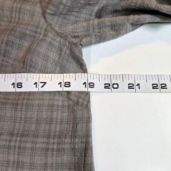 J. Jill Plaid Top Women Size Small Green Oversized Casual Preppy Lagenlook - Picture 8 of 11